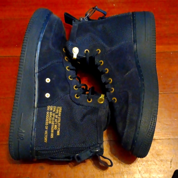 SF AIR FORCE 1 GS 'OBSIDIAN' AJ0424-400 SZ 6Y OR WOMEN'S SZ 7.5 - Picture 5 of 8